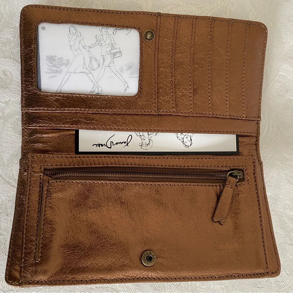 Junior drake brown bronze long wallet